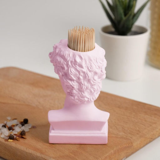 Подставка для зубочисток Давид, розовая, 5х5х9 см - Дорого внимание фото 2