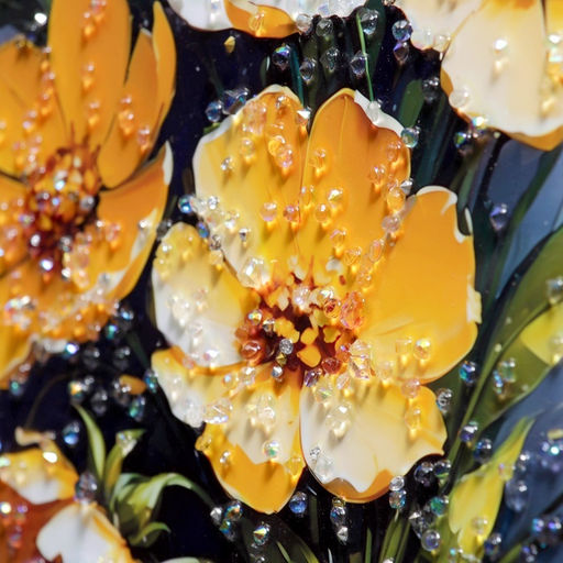 Картина акрил «Цветы элегия», 60×39.5 см