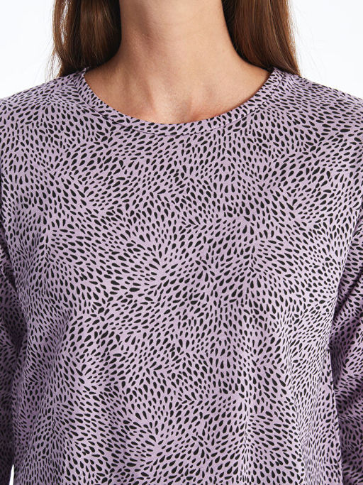 Bisiklet Yaka Desenli Kad?n Bluz