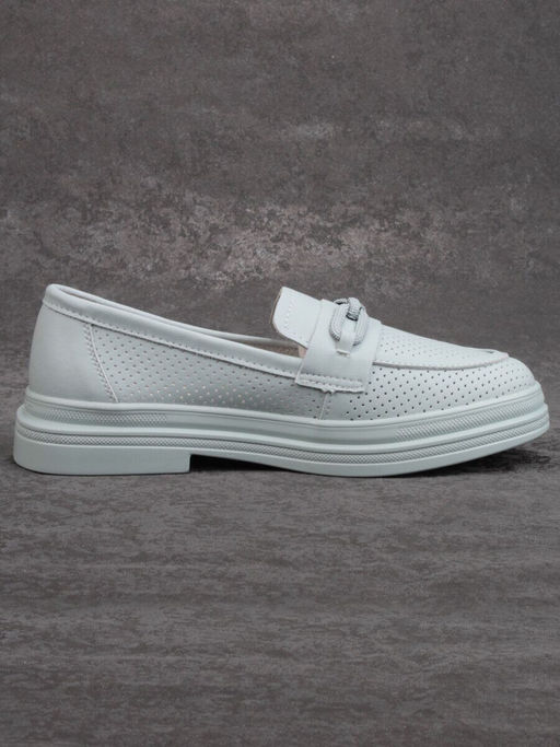 03-HY16-2D LT. BLUE Лоферы женские (натуральная кожа)