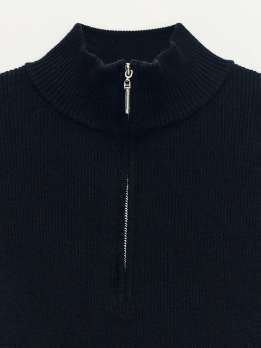 Джемпер в рубчик с молнией / Zarina