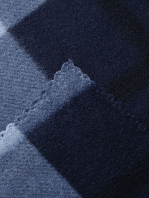 Плед флисовый «Экономь и Я. Клетка», 150×180 см, флис 160 г/м², синий