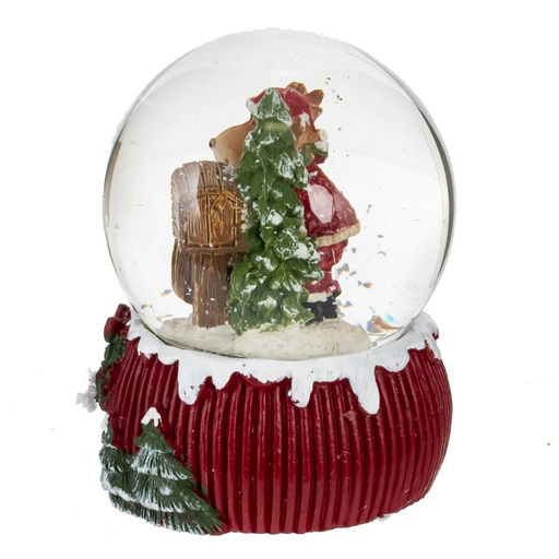 Фигурка декор в стекл шаре "Мишка/Снеговик/Дед Мороз/Олень", D 6.5 см, L6,5 W6,5 H9 см, 4в.