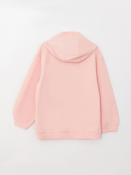 Kap??onlu Bask?l? Uzun Kollu K?z ?ocuk Sweatshirt - Waikiki фото 2