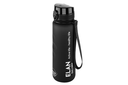 Бутылка для воды 1000 мл 7,8*7,8*28,5 см "Style Matte" с углублениями д/пальцев черная