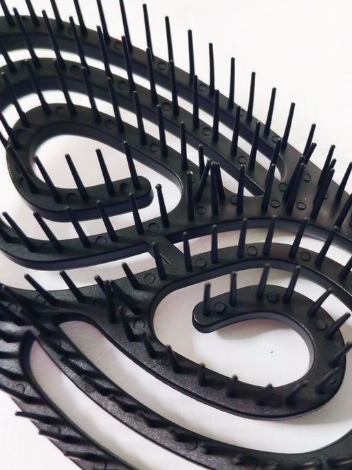 Rama Rose Расчёска для волос продувная фигурная K2021L, пластик, в ассортименте  фото 3