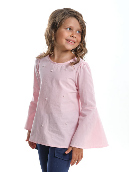 Блузка с жемчугом на праздник UD 4531 неон-желтый - Mini maxi фото 10