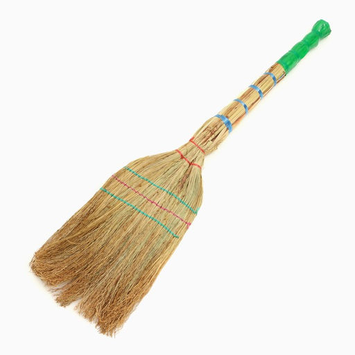 Веник узбекский из сорго 3-х прошивной 3-х лучевой, 87-96 см, ручная работа