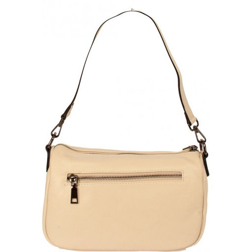 Сумка женская натуральная кожа GU 2066-2058, 1отд+еврокарман, плечевой ремень, молочный SALE 265753 - Adelia фото 6