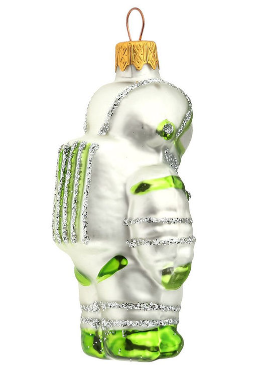 Елочное украшение Космонавт 11см б.уп. ЗЕЛЕНЫЙ - Коломеев фото 2