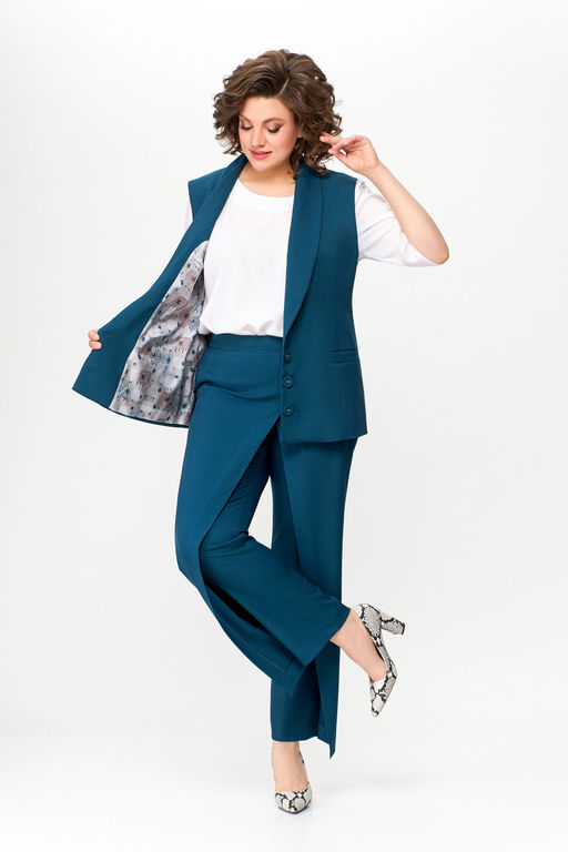 Блуза Swallow 803.2 черный+серебряный узор фото 275