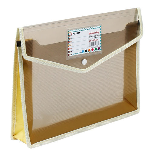 Папка-конверт на кнопке А4, 500 мкр, с расширением, горизонтальная, карман для визиток, МИКС - Simaland фото 2