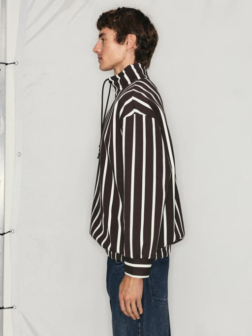 Толстовка в полоску на молнии / Zarina  фото 4