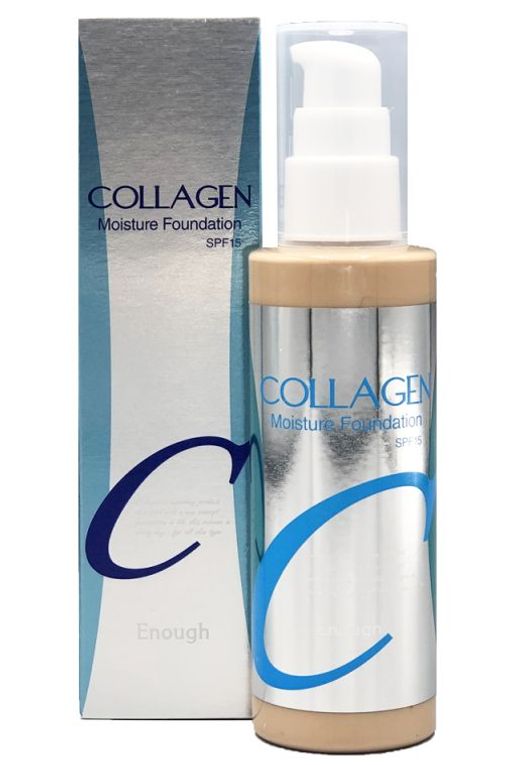 ENOUGH Collagen Moisture Foundation SPF15 #21 Увлажняющий тональный крем с коллагеном  фото 2
