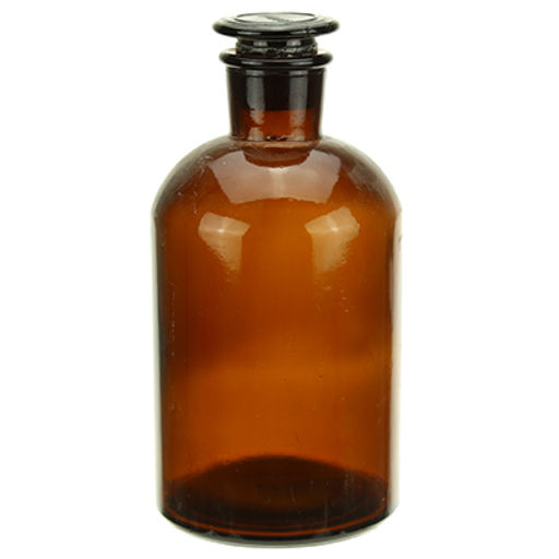 Бутылка для настоек стеклянная Здоровье 1л, h21см, пробка-стекло, дымчатый (Китай)