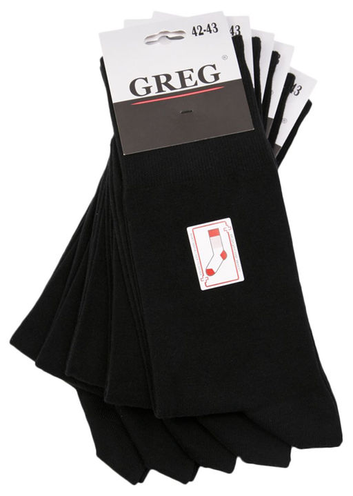 Носки мужские (в упаковке 5 пар) GREG G-15/01 черный  фото 2