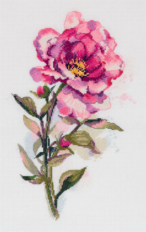 Набор для вышивания PANNA C-7364 Акварельный пион 19.5 х 29 см