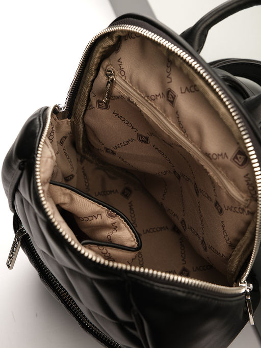 LACCOMA рюкзак Мэри-черный эко кожа хлопок