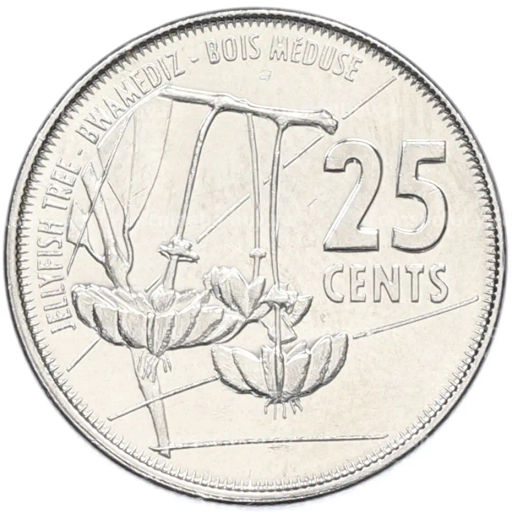 Монета 25 центов 2016 года Сейшелы