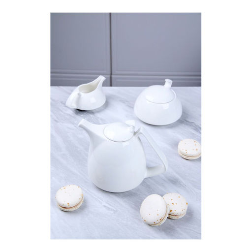 Сахарница фарфоровая с крышкой Walmer Savanna, 0.35 л, цвет белый  фото 6