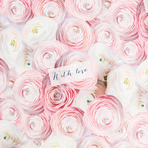 Цена за 2 шт. Бумага упаковочная глянцевая «Ранункулюсы», 1 лист, 70 х 100 см