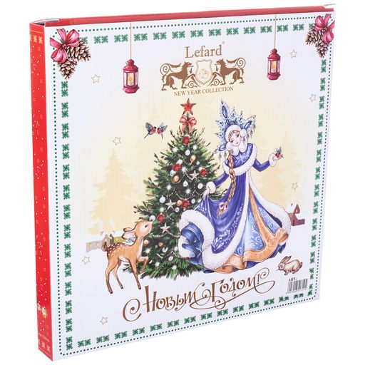 ТАРЕЛКА ОБЕДЕННАЯ LEFARD ДЕД МОРОЗ И СНЕГУРОЧКА 27 СМ КРАСНАЯ  фото 3