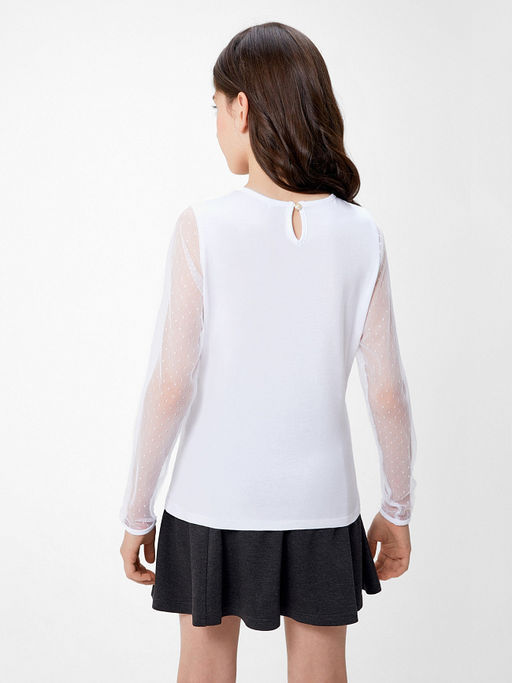 20240260148, Блузка детская для девочек Placa белоснежный Acoola  фото 4