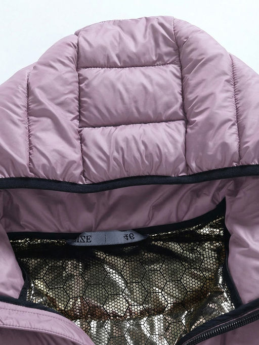 Куртка женская гибридная стёганая с капюшоном с графеновой подкладкой розового цвета 9630_1R