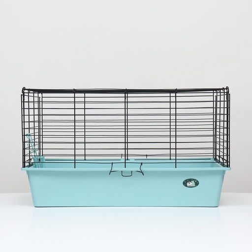 Клетка для кроликов, морских свинок Пижон №4 складная , 80 х 50 х 47 см, бирюзовая  фото 2