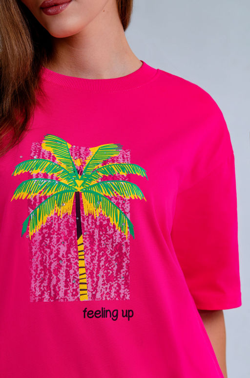 Арт. 4146 Туника женская 44-54(6 шт) Цвет:фуксия - Калинка фото 12