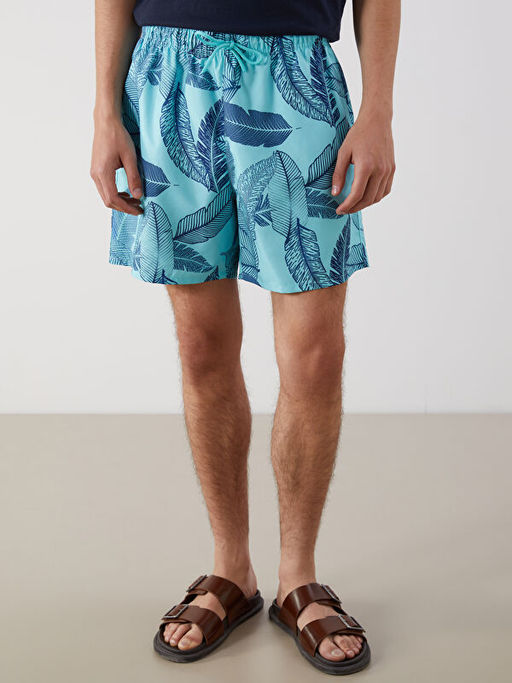 K?sa Boy Desenli Erkek Deniz ?ortu