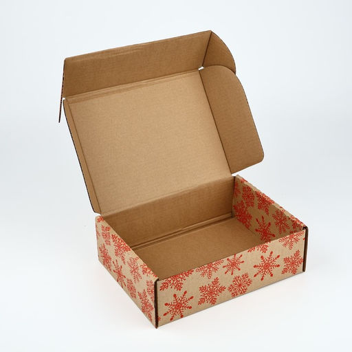 Цена за 2 шт. Коробка новогодняя складная «Новогодние шары», бурый, 27 х 21 х 9 см