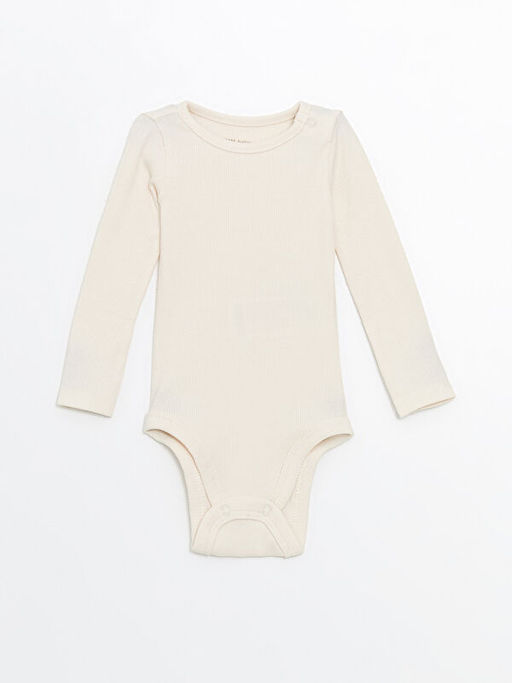 Bisiklet Yaka Uzun Kollu Erkek Bebek ??t??tl? Bodysuit