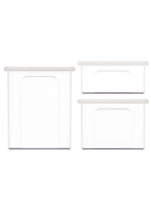 Набор банок для хранения сыпучих продуктов "Эстетика" прямоугольные (бело-бежевый) М8749 ,,