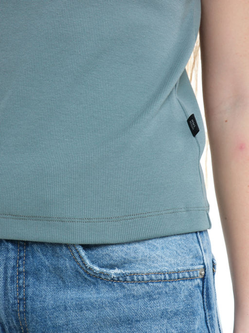 Футболка в рубчик 22-0210 хаки