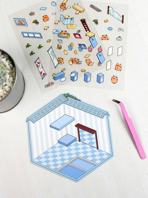 Наклейки-румбокс д/создания миниатюрных сцен, 125х150 мм, арт. 71508 / 300 КАПИБАРА. СПА.