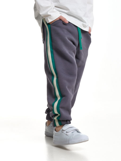 Брюки с лампасом для мальчика штаны спортивные 22-7681 светлый графит - Mini maxi фото 10