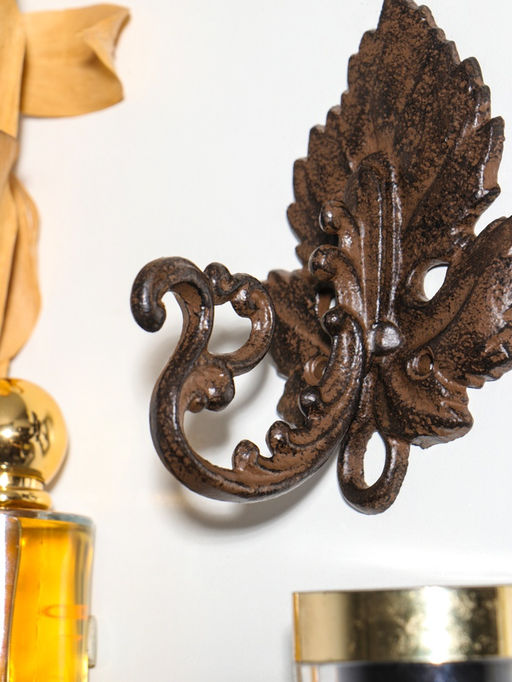 Крючок декоративный чугун "Виноградный лист" 9х12,5х7,5 см