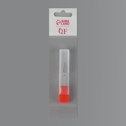 Фреза твердосплавная для маникюра «Конус», мелкая нарезка, 6×15 мм, в пластиковом футляре