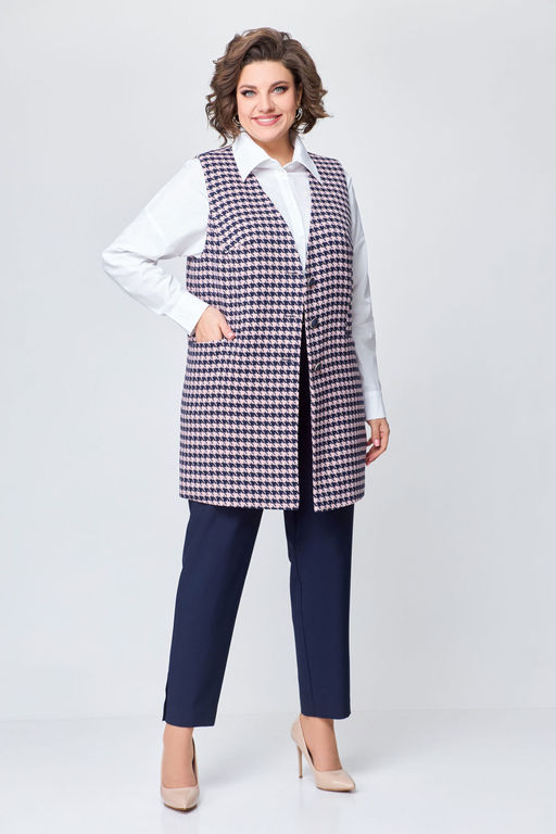 Блуза Swallow 803.2 черный+серебряный узор фото 134