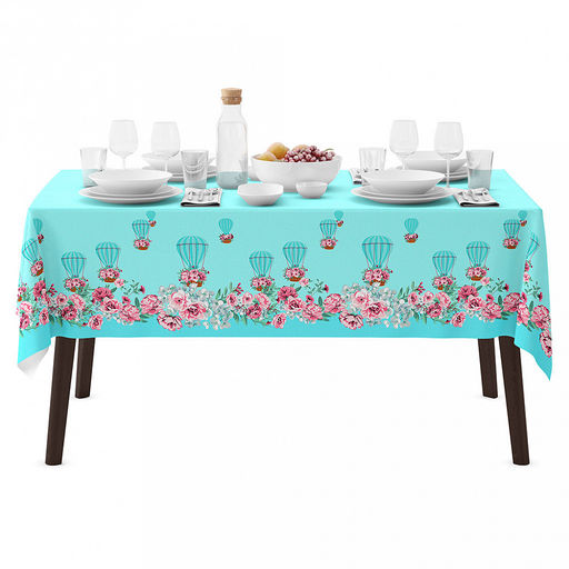 "Корзины" Скатерть 150х145см, длина стола до 110см, на 4 персоны, хлопок "Премиум" 186г/м2, "Домашняя мода" (Россия)