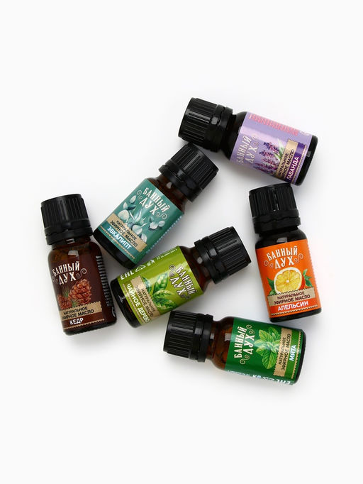 Эфирное масло, набор 6 шт. ? 10 мл, Банный дух