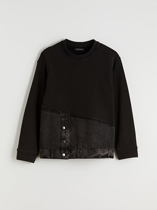 Bisiklet Yaka Oversize Kad?n Sweatshirt