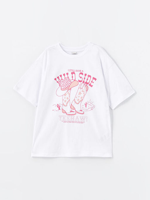 Bisiklet Yaka K?z ?ocuk Ti??rt