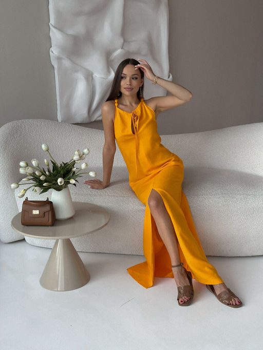 Платье DilanaVIP 2032-Р апельсин - Dilana vip фото 4