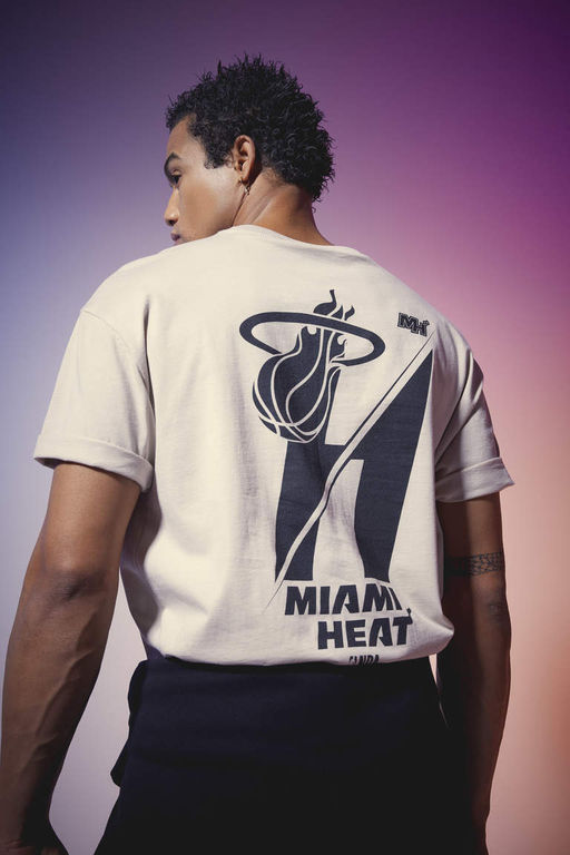 DeFactoFit Футболка свободного кроя с круглым вырезом и короткими рукавами NBA Miami Heat фото 3