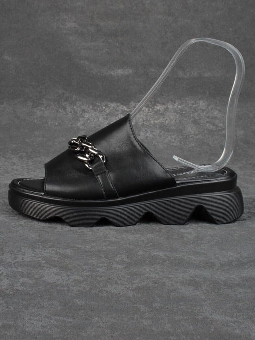 08-PEA122-1 BLACK Босоножки женские (натуральная кожа)