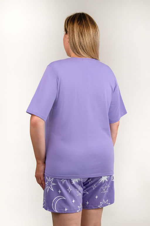Арт. 9170 Пижама с шортами 52-58 (4 шт) Цвет:сиреневый - Калинка фото 3