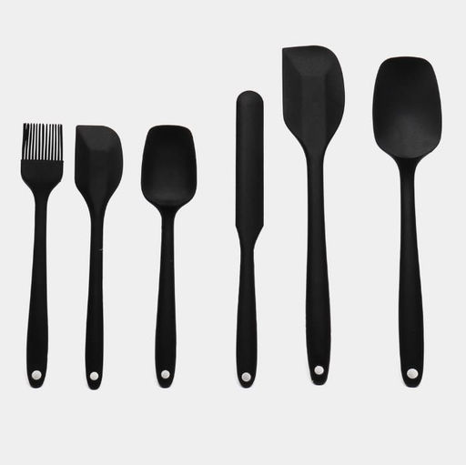 Набор кухонных принадлежностей из силикона 6 шт Черный