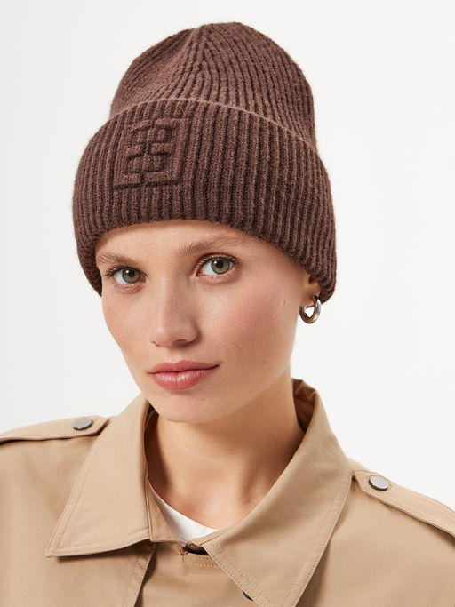 Шапка жен. шерсть+акр ZZ-M99504 d.brown
